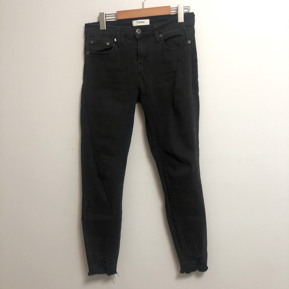 Pistola Black Distressed Designer Jeans (size 27)